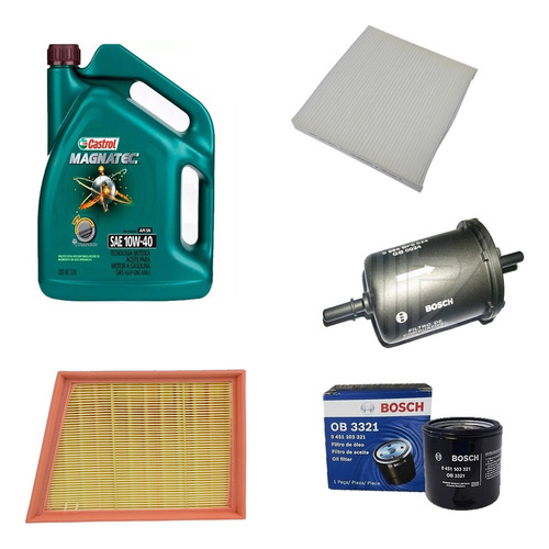 Kit 4 Filtros Ford Ecosport Kinetic Aceite Castrol 10w40