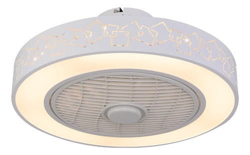 Ventilador Techo Cerrado 20 Moderno Luz Led Regulable Remoto