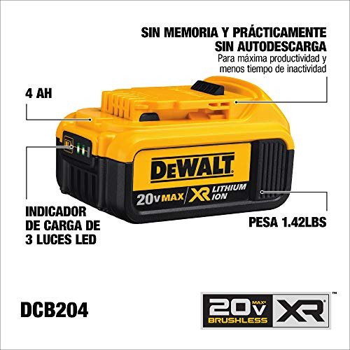Paquete De Baterías Dewalt Dcb204 20v Max Premium Xr Li-ion