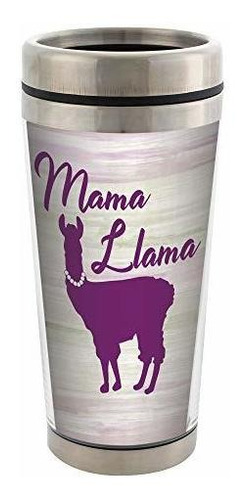 Mama Llama - Taza De Viaje De Acero Inoxidable De 16 Onzas C