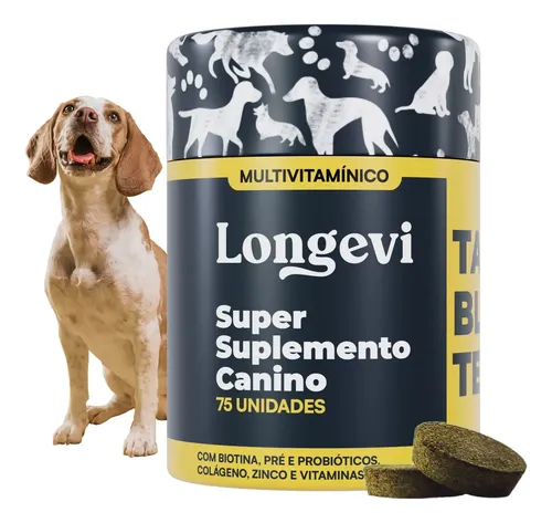 Suplemento Pet Multivitamínico Longevi, Probiótico para Cães 150g