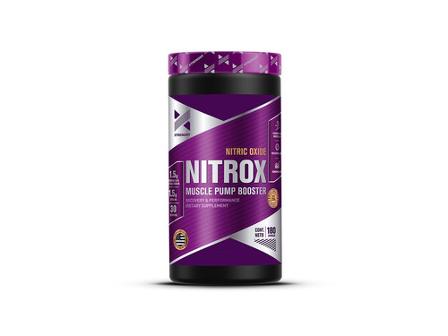 Imagen 1 de 3 de Suplemento En Cápsulas Xtrenght Nutrition Nitrox Óxido Nítrico Sabor Neutro En Pote