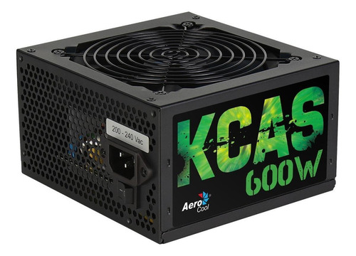 Imagen 1 de 4 de Fuente de poder para PC Aerocool Advanced Technologies KCAS 600W 600W black 230V