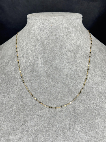 Cadena De Oro Italiano 10k Tipo Grano De Café 50 Cm, 2 Mm Dorado