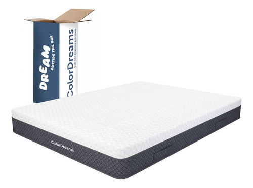 Colchon ColorDreams King dreamer en caja memory foam tecnologia comfortfoam descanso perfecto 5 capas de espuma alta densidad 190x200x23cm