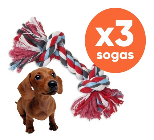 Juguetes Para Perros Soga Cuerda Hueso Anti Stress Cancat S