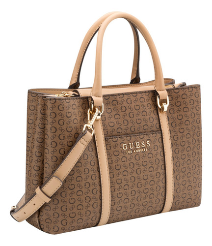 Bolsa Guess Factory Sg959306-coc Acabado de los herrajes Níquel Color Marrón Correa de hombro Marrón Diseño de la tela Lisa