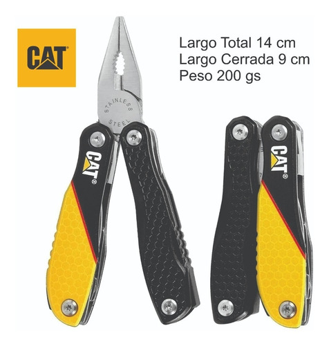 Imagen 5 de 8 de Pinza Cat Caterpillar Multi Herramienta 13 En 1 980057 Inox