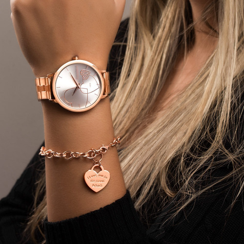 Kit Relógio Mondaine Feminino Com Pulseira 32102lpmkre2k1