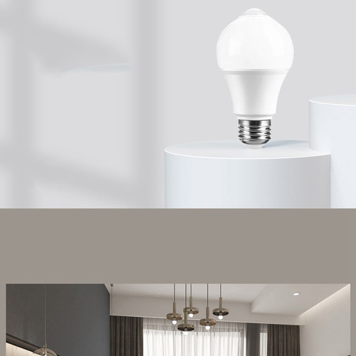 2 Bombillas Pir Con Sensor De Movimiento E27 De 85-265 V, 12