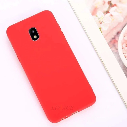 Funda de TPU mate compatible con Samsung Galaxy J5 Pro. Color: rojo