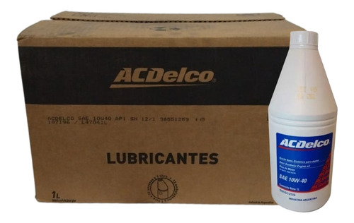 Aceite Semisintetico Acdelco 10w40 Caja 12 X 1 Litro 100%