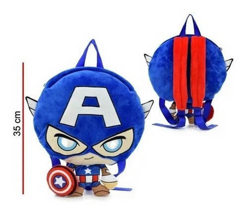 Mochila Peluche Avengers Con Luz Orig Jlt Mv017 Mv041 Mv042