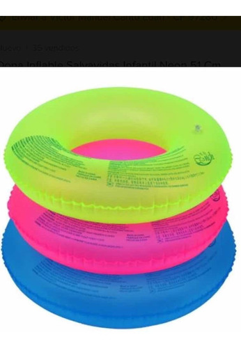 Salvavidas Infantil Neon 51 Cm Playday Alberca. Dona