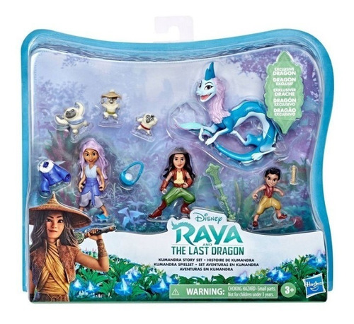 Raya Y El Último Dragón Disney, Set 7 Muñecos + 4 Accesorios