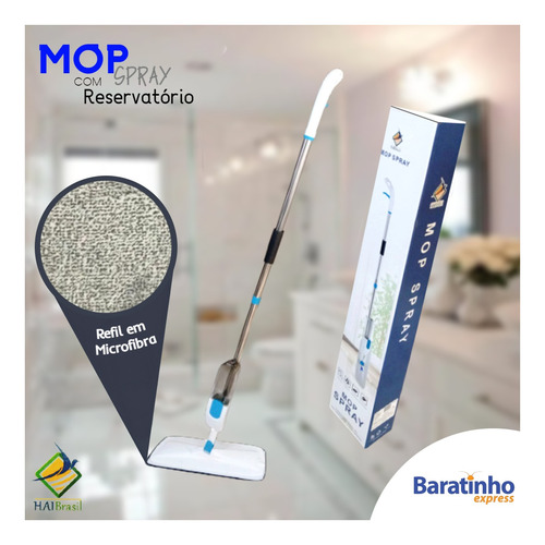 Mop Spray Mágico Com Reservatório Rodo De Limpeza Microfibra