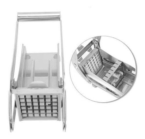 Imagen 4 de 10 de Cortador Picador De Papas Fritas Acero Inoxidable 12mm