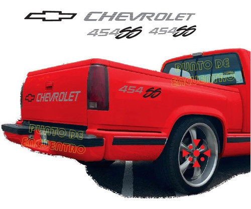 Stickers Letras Para 454ss Chevrolet 2 Colores Pickup M2