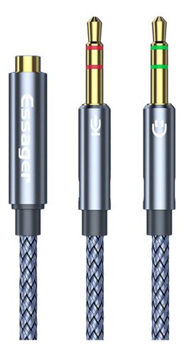 Cable Adaptador Jack 3.5mm Audífono Y Micrófono Trs A Trrs