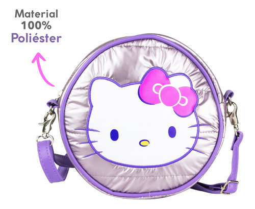 Bolsa Crossbody Hello Kitty Acolchonada Con Correa
