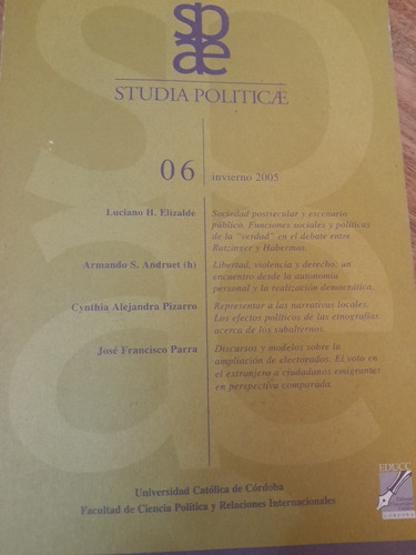 Revista Studia Políticae Univ Católica Córdoba