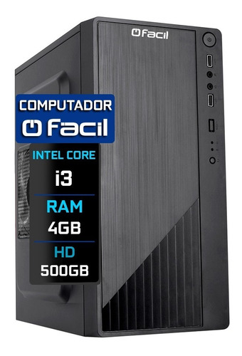 Computador Fácil Intel Core I3 4gb Ddr3 Hd 500gb Nota Fiscal