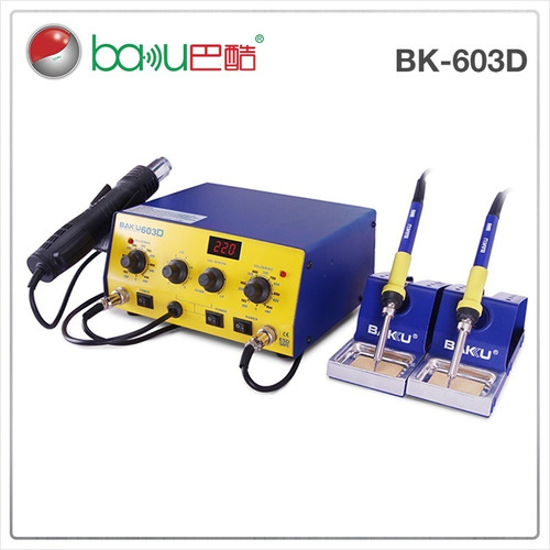 Baku Bk-603d Estación De Soldar Doble Cautín + Aire / 800w