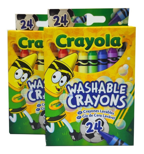 Creyones De Cera Crayola 24 Unds Lavables Originales America