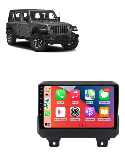 Central Multimídia Android Jeep Wrangler 2018-22 8/core 4g