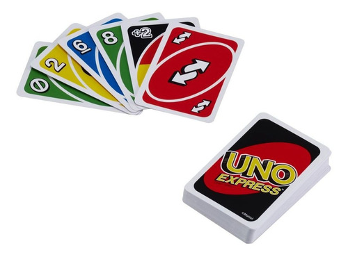 UNO Express juego de cartas para jugar con amigos para niños desde los siete años de edad en adelante