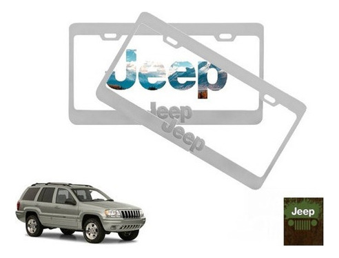 Par Porta Placas Jeep Grand Cherokee 4.0 2003 Original