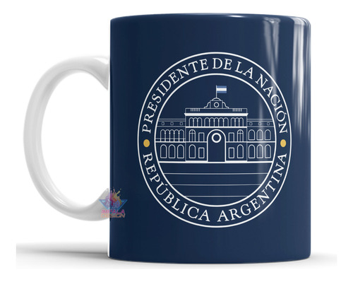 Taza Cerámica Logo Escudo Milei Presidente Argentina Casa 