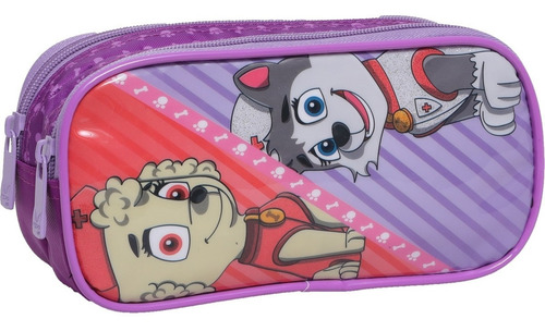 Estojo 2 Compartimentos Infantil Feminino Cachorrinhos