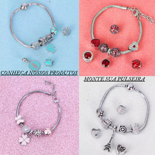 Pulseira Life Prata Aço Inox Para Berloques - Especial
