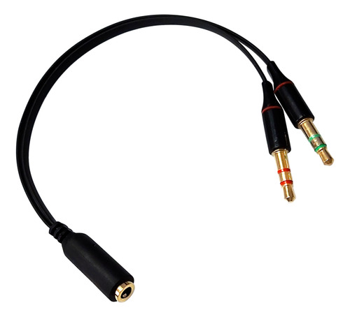 Cabo Adaptador P2 4c Fêmea X 2 P2 Macho 20cm