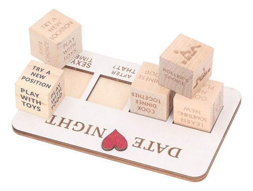 Juego De Dados De Madera Date Night Para Parejas Blocks