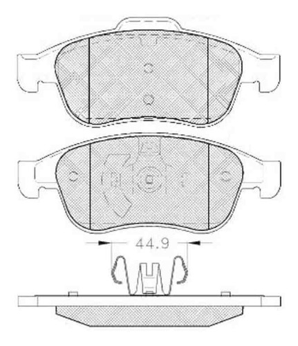 Pastilla De Freno Renault Megane Iii 1.4 - 1.5 - 1.6 - 1.9 -