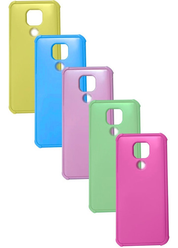 Funda Reforzada Color Esquineros Para Motorola Moto G9 Play