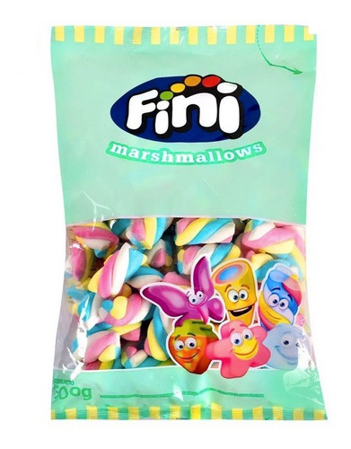 Marshmallows Twist Multicolores Fini 500 Gr