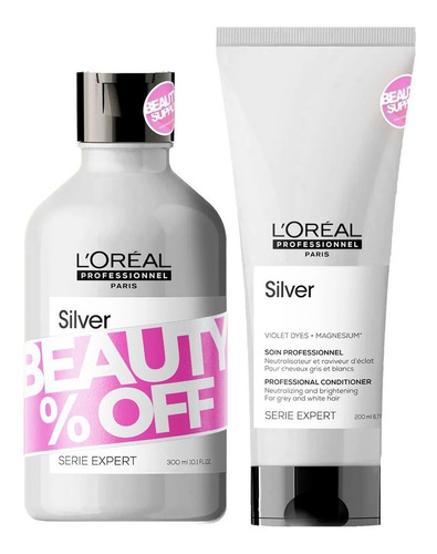  Shampoo Y Acondicionador Loreal Silver Serie Expert 300ml