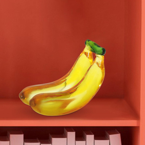 Estatuilla De Fruta, Adorno De 90x38mm Dos Plátanos
