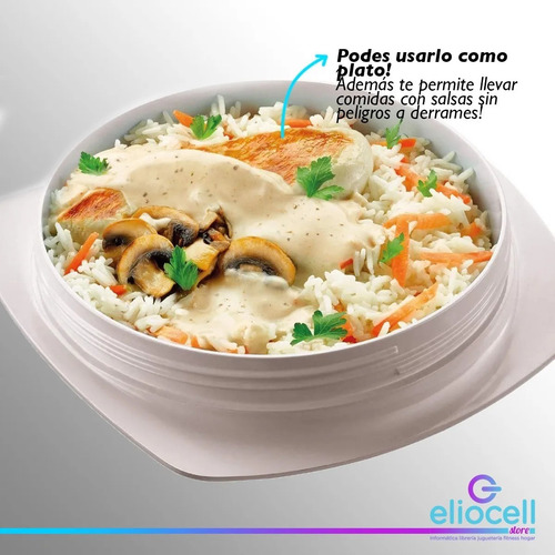 Plato Hermetico Maped Picnik Plastico 900ml Apto Microondas
