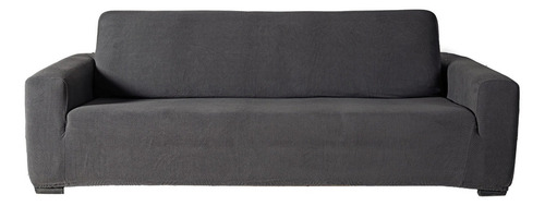 Funda Para Sillon Niza Oxford Tamaño Sofa 3 Plazas Vianney Color Gris Oscuro