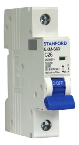 Interruptor Automatico Monofasico C25 Curva C Stanford