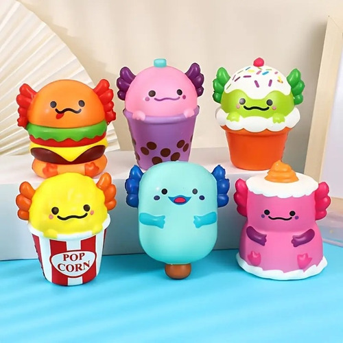 12 Squishy Kawai Ajolote Cute Juguete Piñata Bolo Squize