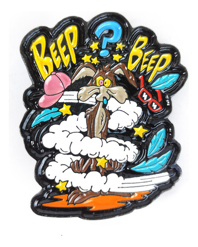 Broche Pin Metálico Coyote Beep Beep Looney Tunes