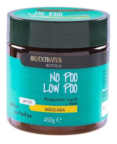 Máscara Botica No Poo Low Poo Bio Extratus 450g