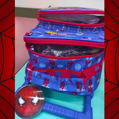 Mochila Escolar Homem Aranha Com Rodinhas E Alças