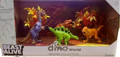 Kit Beast Alive Dino World Com 4 Peças Candide 1103