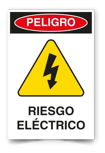 Adhesivo Reflectante Peligro Riesgo Eléctrico 15x10cm